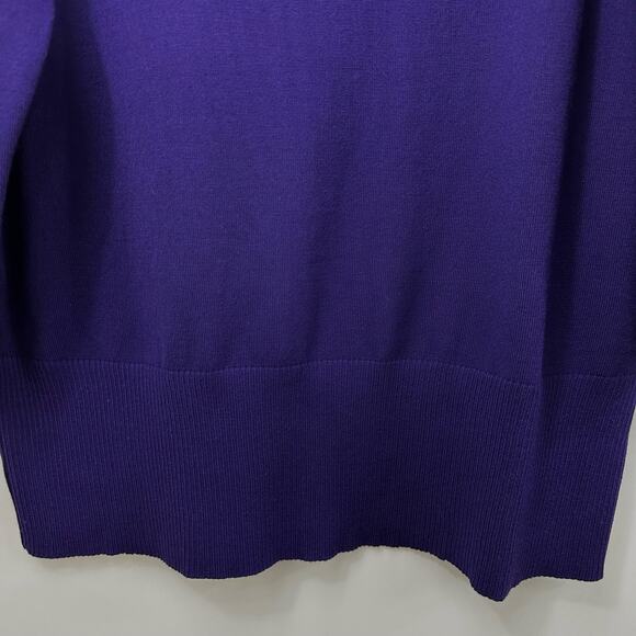 Cable & Gauge Sequin Bejewelled Purple Sweater XL - Picture 7 of 10